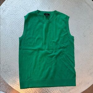 J. Crew Green Sleeveless Crewneck Sweater
